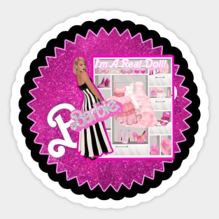 Y2k aesthetics pink fashions doll closet Sticker